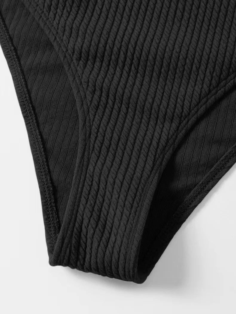 Criss Cross High Waist Bikinis 2024 Women Sexy Black Swimsuit Push Up Swimwear Female Bathing Suit Swimming Summer Beachwear