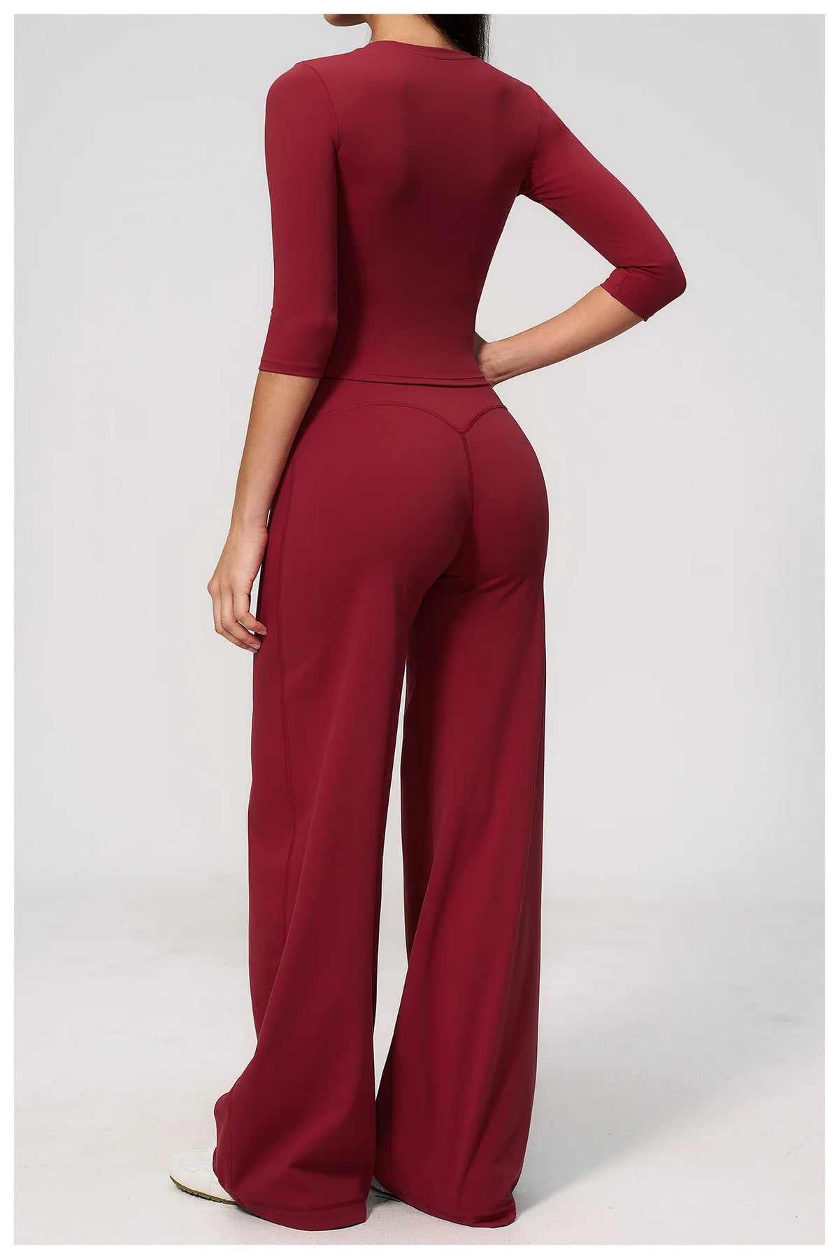 Women Tracksuit Yoga Sets Half Sleeve O Neck Slim Sports T Shirts Fitness Suit Outdoor High Waist Flare Pants Workout Clothes