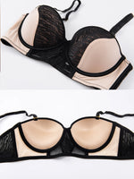 New Style Color-Blocking Women's Bra with Thin Upper and Thick Lower Padding, Enhancing Small Busts, Gathering and Lifting, Correcting Side Breasts, and Preventing Sagging