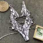 6 Colors New Sexy One Piece Swimsuit Swimwear Women Leopard Snakeskin Print Hollow Cross Straps One-piece Bathing Suit Beachwear