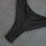 Sexy Black White Bikini Set 2026 Women Metal Ornament Push Up Underwire Bra Thong Swimsuit Beach Holiday Bathing Suit Swimwear