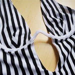 S - XL V shape Wire Striped Women Swimwear One Piece SwimsuitFemale V-bar Underwired Bather Bathing Suit Swim Monokini V472