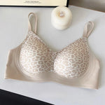 Fashion Leopard Bra Seamless Push Up Design Wireless Lightweight Comfort for Women Small Chest Enhancement Underwear