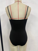 Fashion Black Floral Mesh Embroidery Bodysuits for Women Sexy Strap Sleeveless Slim Party Clubwear Body Tops Suspender Jumpsuit