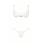 Sexy 3Pcs Swimsuit With Beach Pants Women Bikini Push Up Swimwear Biquini White Swim Suit Micro Bikinis Bathingsuit Beachwear