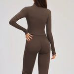 2PCS Yoga Set Gym Clothes Sportswear Seamless Women Fitness Long Sleeved Tracksuits Sports Workout Gym Flared Leggings Athletic