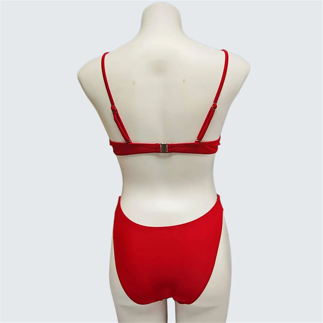S - XXL 13 Colors Underwire Brazilian Bikini Female Swimsuit Women Swimwear Two-pieces Bikini set Bather Bathing Suit Swim K7494