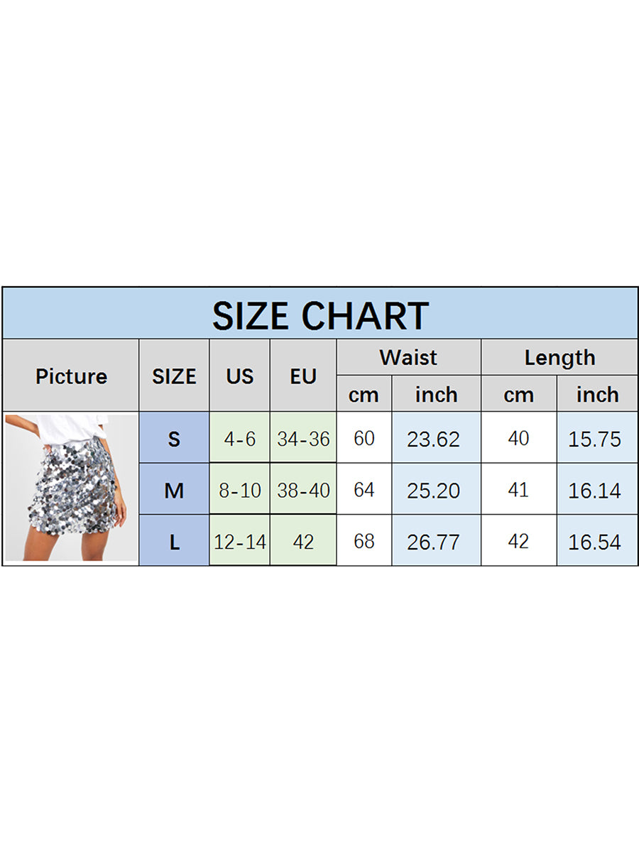 Women Summer Sequin Mini Skirts High Waist Bodycon Pencil Skirts Evening Party Club Sexy Streetwear