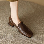 Style Spring Autumn Versatile British Style Flat Shoes Women's Vintage Leather Pumps High Heel Shoes Summer Season 2026
