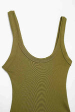 Women's Skinny Ribbed O-Neck Bodysuits with Straps Snap-Button Sexy Fashion Playsuits Comfortable Stretchy Female Clothing