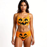 Halloween Pumpkin Skull Printed Lady T-pants Thin Breathable Ice Silk Women's Underpants Comfortable Seamless Female Knickers
