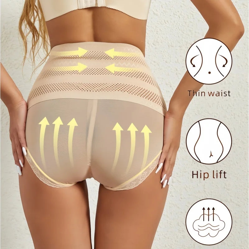 1Pc Women's Bodyshaper Belly Tightening Pants Body Lifting High Rise Panties Tummy Control Hip Underwear Solid Shapers Lingerie