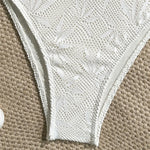 Brown Leaf Fishing Net Bandeau Bikinis Sets Front Hollow Out Sexy Swimsuit Woman 2026 Bead Swimwear Bathing Suit Bikini De Mujer