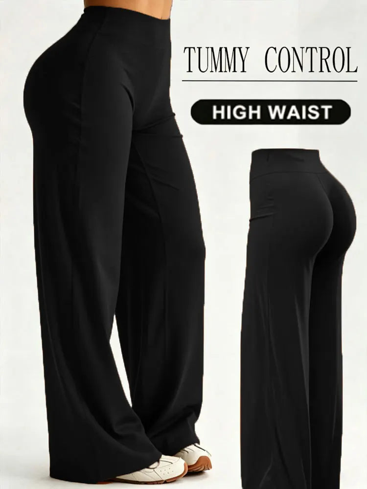 High Waist Straight Leg Workout Pants Naked Skin Friendly Hip Lifting Casual Sports Legging Training Body Shaping Fitness Bottom