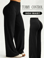 High Waist Straight Leg Workout Pants Naked Skin Friendly Hip Lifting Casual Sports Legging Training Body Shaping Fitness Bottom