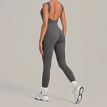 Women's Seamless Yoga Jumpsuits Fitness Sports Hip-lifting Beauty Back Sleeveless One-Piece Training Workout Running Bodysuits