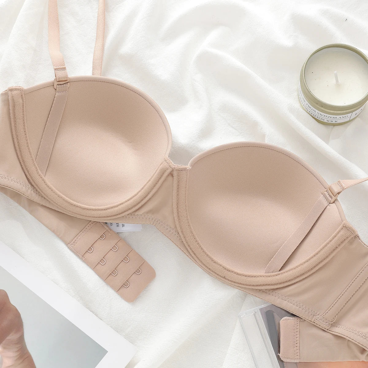 7 Color Women Seamless Underwear Sexy 1/2 Cup Push Up Bra Cotton Comfortable Underwie Brassiere Plus Size CD Cup Female Lingerie