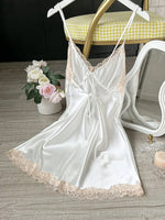 Sexy Lace Patchwork Camisola Lingerie Nighty Wedding Silk Dress Sleep Wear Nightdress Clothes Women's Nightgowns Sexy Nightwear