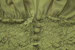 FDYOUI Sexy V-neck Lace Patchwork T-shirt Tops+Long Skirt 2 Piece Set Women's Summer Green Holiday Party Dress Suit Streetwear