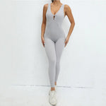 New Yoga Jumpsuit Women One-Piece Sweatpants Sleeveless Gym Suit Running Breathable Sportswear Stretch Tight Leggings