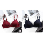 2Pcs/Set Push Up Bra Padded Bras For Women Non-wire Brassiere Sexy Lingerie Solid Color 3/4 Cup Underwear Comfort Intimates