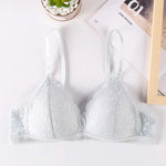 Floral Lace Bras Women Bralette Non-wire Bra Push Up Underwear Back Buckle Brassiere Female Sexy Lingerie