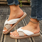 Women 2026 New Slippers Summer Fashion Hemp Rope Outer Wear Slippers Casual Lightweight Sandals and Shoes Women Slides Women