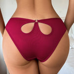 Hollow Out Sexy Women's Panties Seamless Ribbed Female Underpant Solid Color Lingerie Comfortable Ladies Briefs Female Underwear