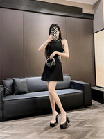 Black White Chunky Platform Slippers Women Street Sexy Square Toe Super High Heels Transparent Shoes Sandals Zapatos Mujer