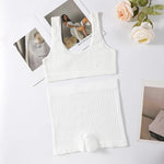 Women Seamless Bra Set Sports Low Rise Shorts Non-wire Tops Sexy Lingerie Set Female Comfort Underwear Set