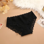 Sexy Cotton Lace Panty Women Low Waist Panties Underwear S-XL Solid Color Ladies Briefs Lingere Underware Comfortable Women
