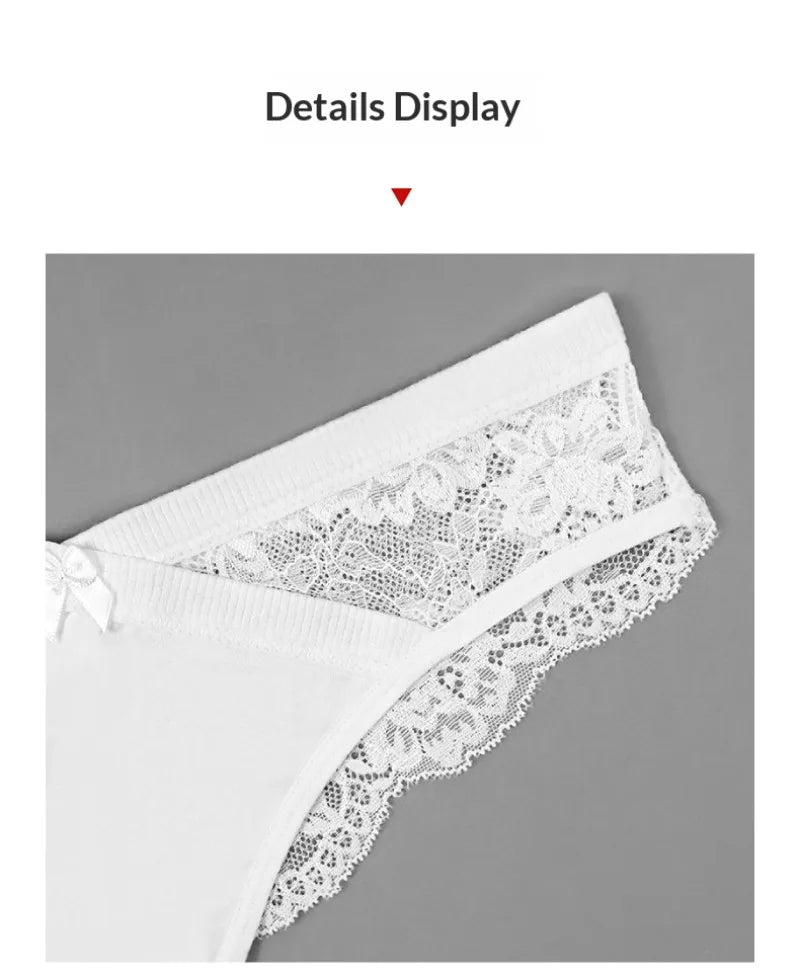 Hot Sale Lace Embroidery Sexy Women Thong Panties Low Rise Comfortable Female G-string Intimate Lingerie Solid Floral Underwear
