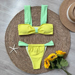 3 Pieces Bikini Set Wiht Mini Skirt Women Swimwear 2024 Sexy Bikinis Push Up Beachwear Solid Bodysuit Micro Thong Biquini Female