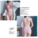 Sexy Lace Bra Set Large Breasts Ultra Thin Full Coverage Push Up Effect Big Cup Supporr Detachable Straps Pure Sensual Underwear