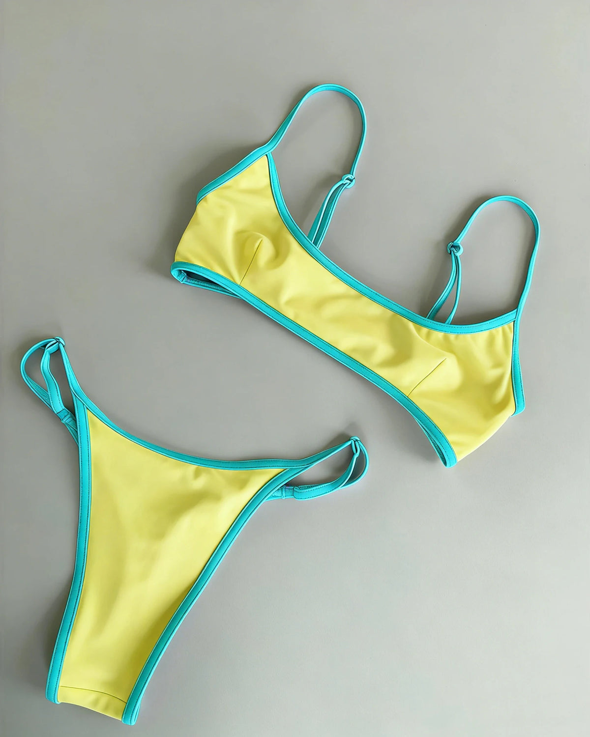 Sexy Micro Bikini 2026 Women Bandeau Padded Thong Swimsuit Female Cut Out Bathing Suit Swimwear Biquini swim