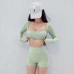Women's 2025 ShapeLift Set: Square Neck Top & 8" Shorts w/BreatheTech™ One-Piece Toned Look