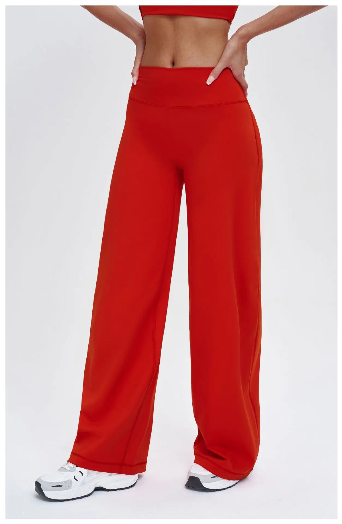 Wide-leg Pants Women Bell-bottoms High Waist Yoga Pants Workout Gym Leggings Naked Feel Pilates Running Cycling Sports Trousers