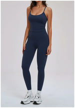 Yoga Short Sets Women Shockproof Slim Back Cross Sports Vest High Waist Leggings Fitness Suit Outdoor Gym Running Set Tracksuit