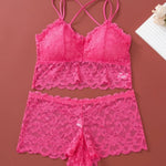 Women Lace Bra Set Bralette Low Rise Panties Nonwire Padded Bra Solid Color Underwear Set Female Sexy Lingerie Comfort Intimates