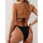 Diamond Rhinestones Halter Strappy Bikini Female Swimsuit Women Swimwear Two-pieces Bikini set Bather Bathing Suit Swim K5351