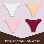 4Pcs Women's Cotton Briefs Seamless Women Sexy Panties Intimates Solid Color Breathable Underwear Female Low Waist Soft Lingerie