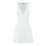 Foridol Plaid Printed Red Women's Dresses White Cotton V Neck Short Party Summer Dress New in Vintage Beach Mini Dress