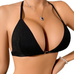 1pcs Sexy Backless Women Bras Intimate Lingerie Removable Female Underwear Breathable Push Up Brassiere Deep V-neck Wireless Bra