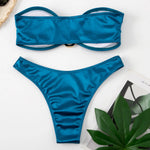 13 Color 2026 New Sexy Bandeau Bikini Women Swimwear Female Swimsuit Two-Pieces Bikini Set Padded Bather Bathing Suit Swim V4647