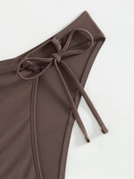 ZTVitality Sexy Solid Bikini Set 2024 New Arrival Biquini Padded Bra Halter Bandage Swimsuit Women Swimwear Summer Bathing Suit