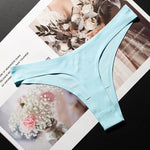 Ice Silk Leopard Women Panties Sexy G String Thong Seamless Underwear T Back Candy Color Girls Briefs Underpants Plus Size M-XXL