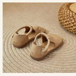 New Women's Peep Toe Flat Sandals - Retro Soft Leather Breathable Comfortable Versatile Casual Shoes 2026
