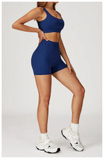 New Yoga Set 2Pcs Women No Logo Tank Tops High Waist Seamless Shorts Workout Outfit Fitness Gym Clothes Workout High quality