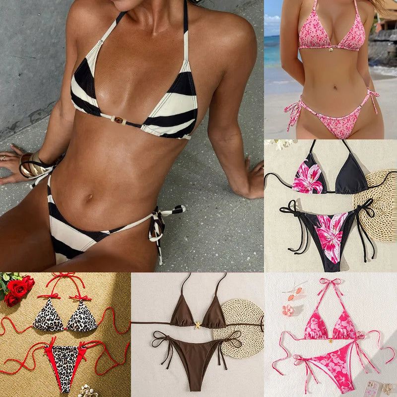 Sexy Swimsuit Women's Bikinis Swimwear WomanBathing Suit 2 Piece Triangle Bikinis Sets Beach Dress Wear Cover Up Beachwear