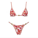 3Pcs Micro Bikinis Sexy Women Swimsuit 2026 New Swimwear Printed Swim Suit Female Bathing Suit Bandeau Biquini Beachwear Sarong